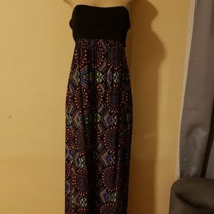 Copper key sleeveless maxi dress